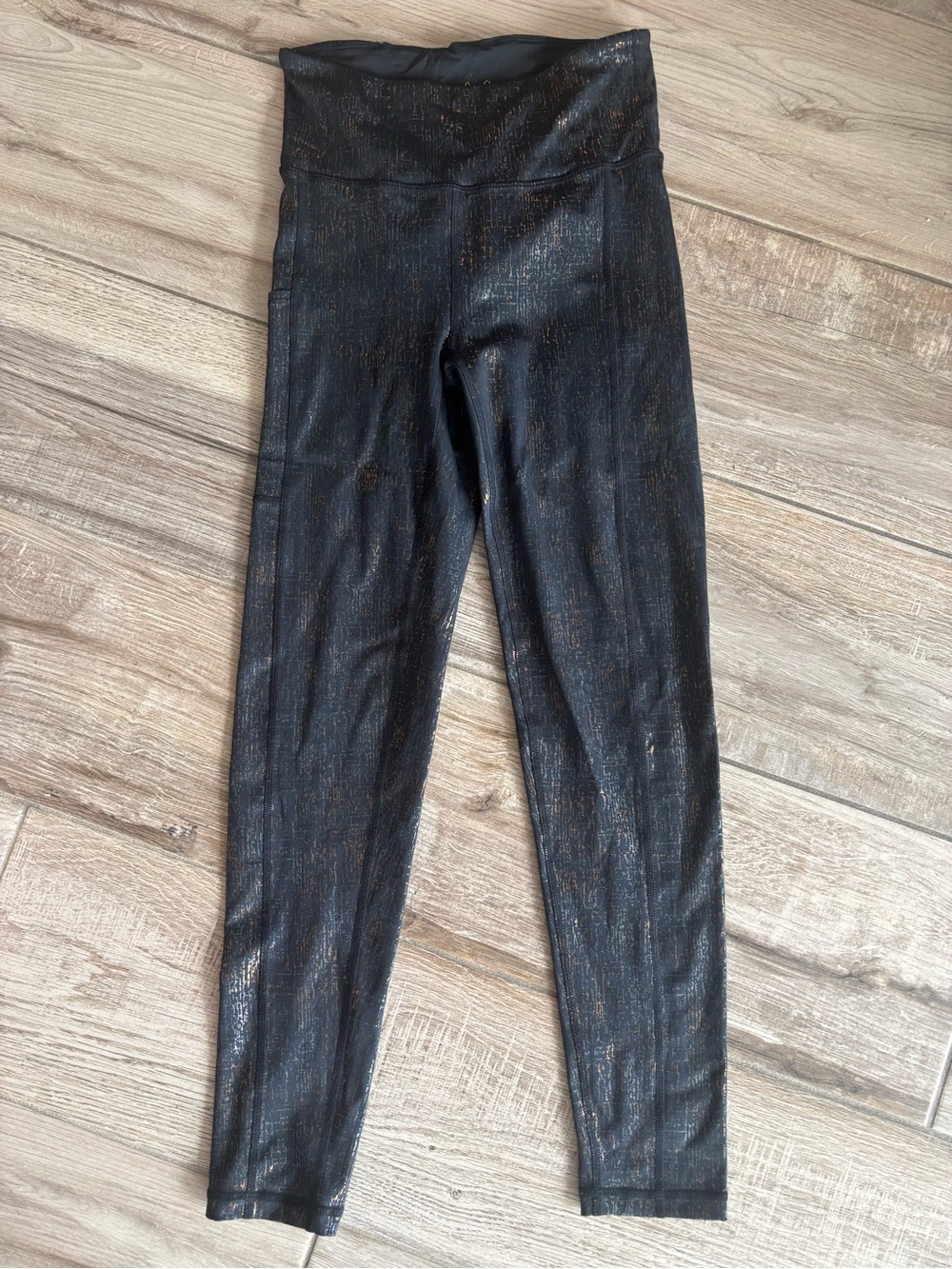 Lilly Pulitzer Black Metallic High-Rise Leggings size XS